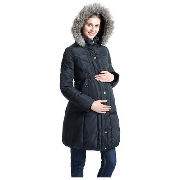 Kimi Kai Maternity Hooded Puffer Coat 